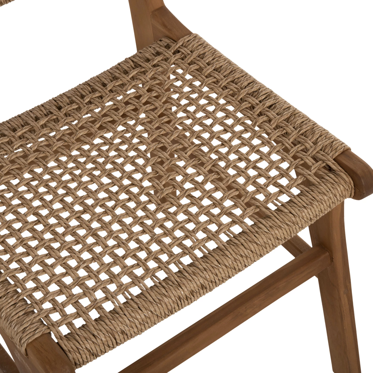 Karrige ngrënieje NESHA, dru TEAK dhe litar VIRO, 46x57x86H cm
