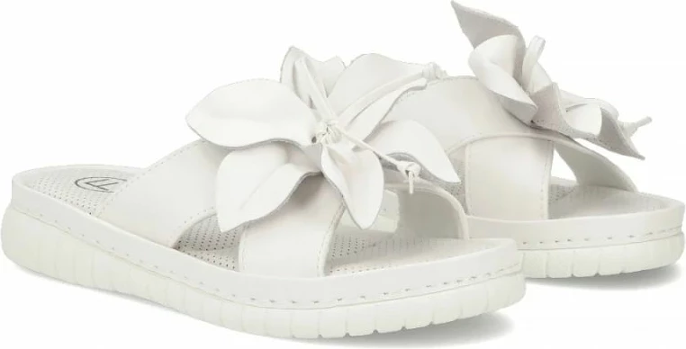 Pantofla lëkure për femra Filippo DK7762, të bardha