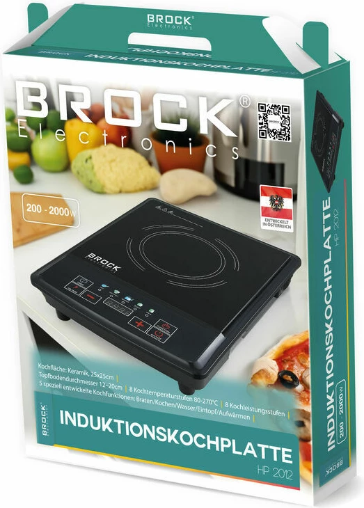 Resho induksioni portativ Brock HP 2012, 2000W, 250x250mm, i zi 2