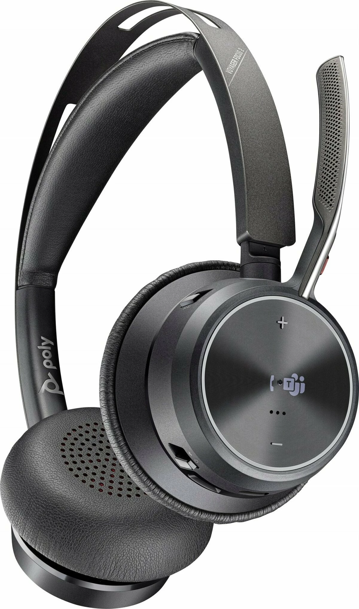 Kufje Poly Voyager Focus 2 9T9J4AA, ANC, Bluetooth 5.1, me mikrofon, set me adapter BT700 USB-C, zi