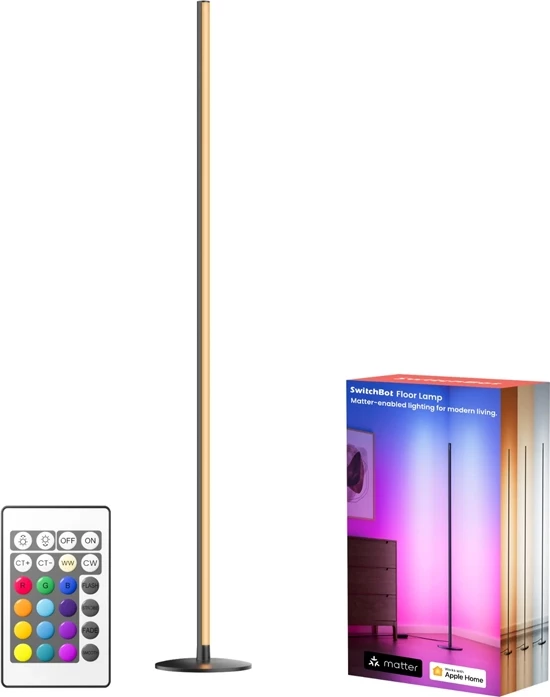 Lampë dyshemeje smart, SwitchBot W1702100, RGB+CCT 1200 lm 2700–6500K, 135 cm