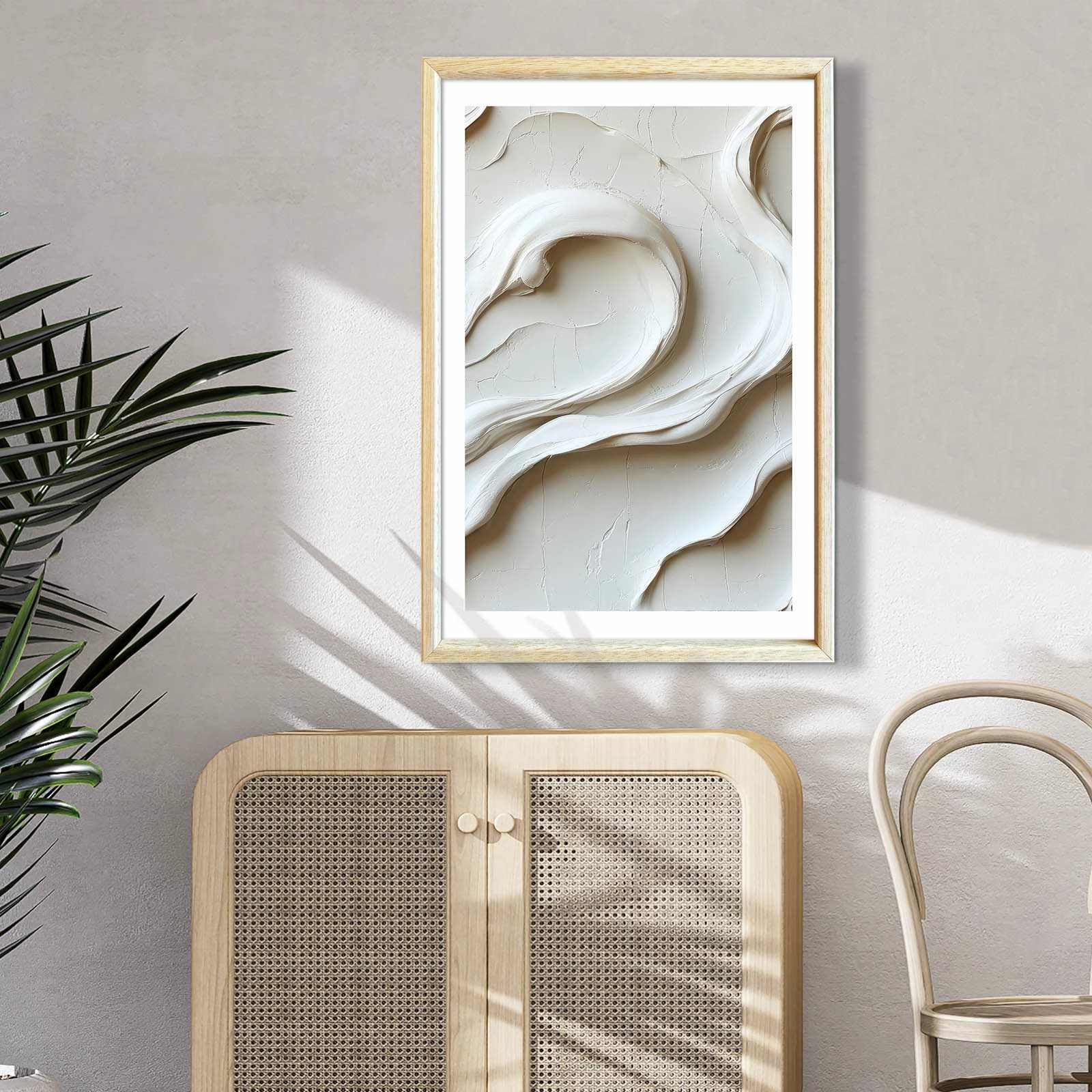 Pikturë dekorative me kornizë druri, MDF, Wallity Ahswabisabi-033, 42x62cm