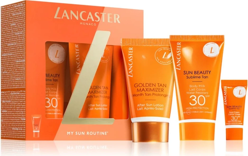 Set për diell Lancaster My Sun Routine SPF30, 50ml + 50ml + 3ml