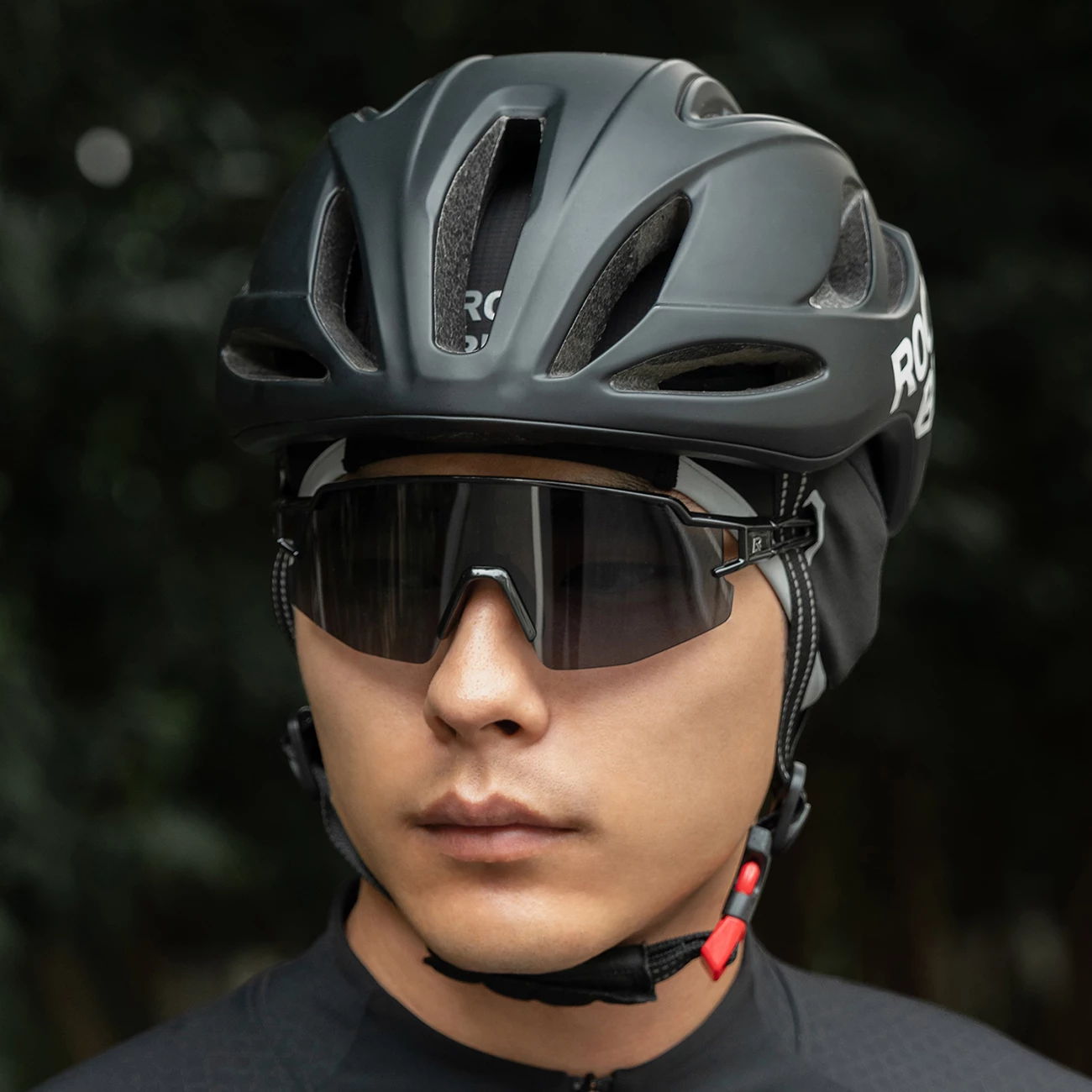 Kapelë çiklizmi dimërore Rockbros M016, windproof, fleece, 54-61 cm, e zezë