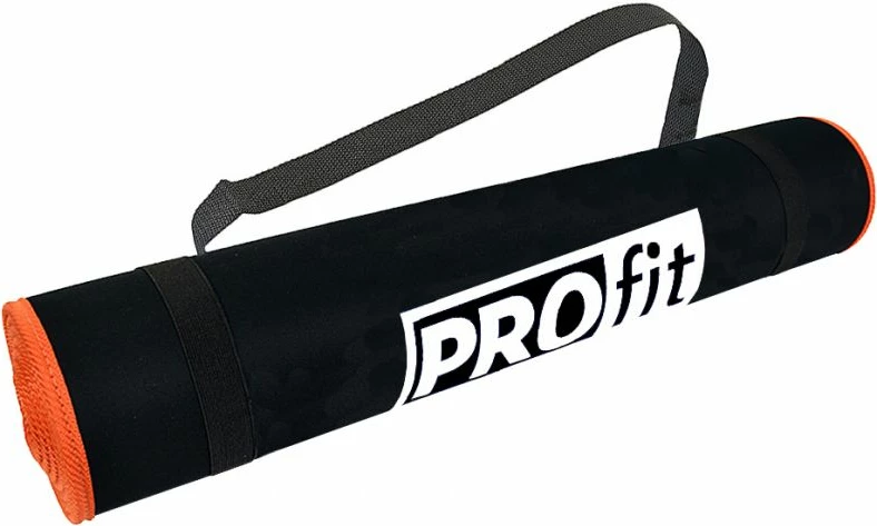 Tapet për ushtrime PROfit, uniseks, i zi/portokalli