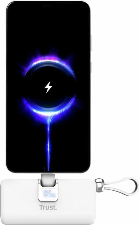 Power bank Trust Pacto 5000 mAh, i bardhë