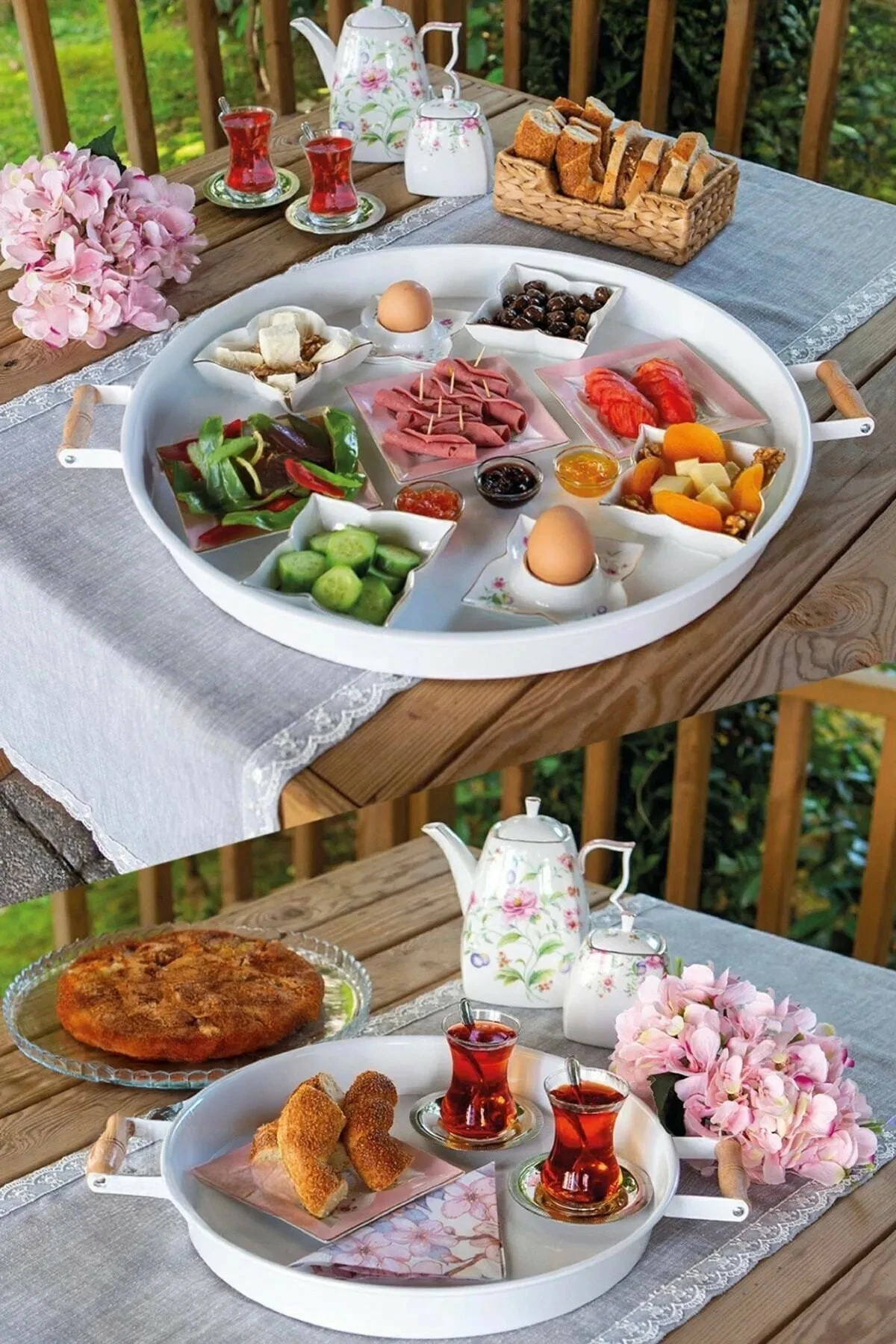 Set tabakash (2 copë), Hermia Concept, M0185 - B, ngjyrë e bardhë