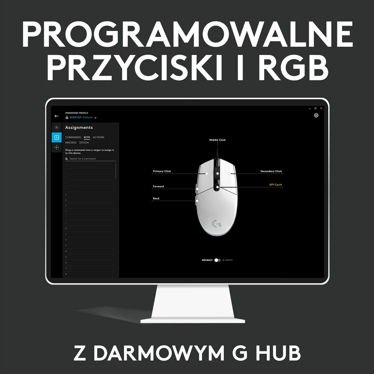 Maus gaming Logitech G102 Lightsync (910-005854) me kabllo USB, 8000 DPI, RGB, 6 butona, Lilac
