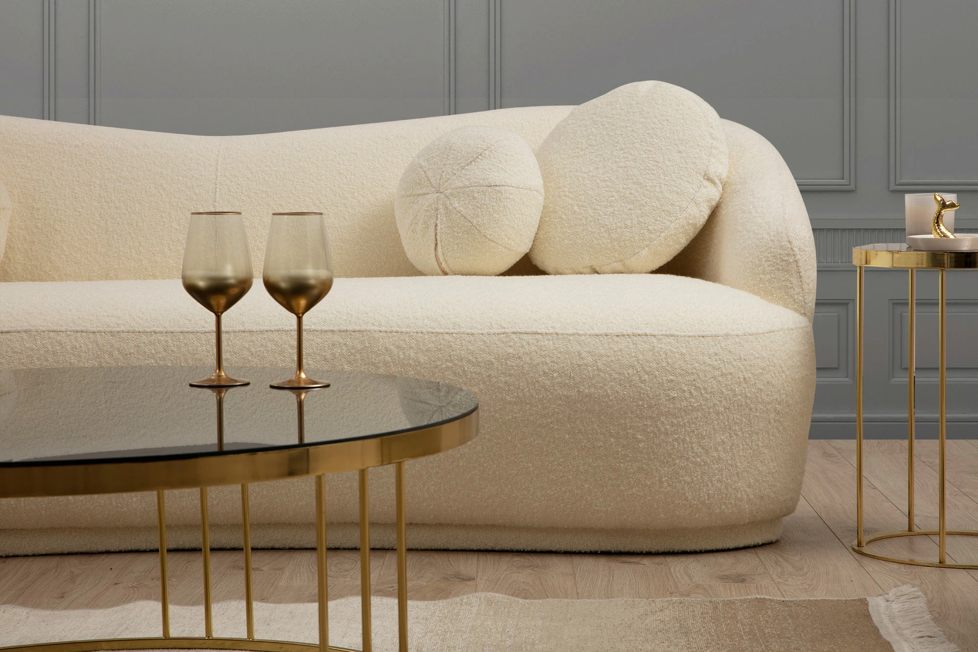 Divan treshe Atelier del Sofa, Ancona, krem