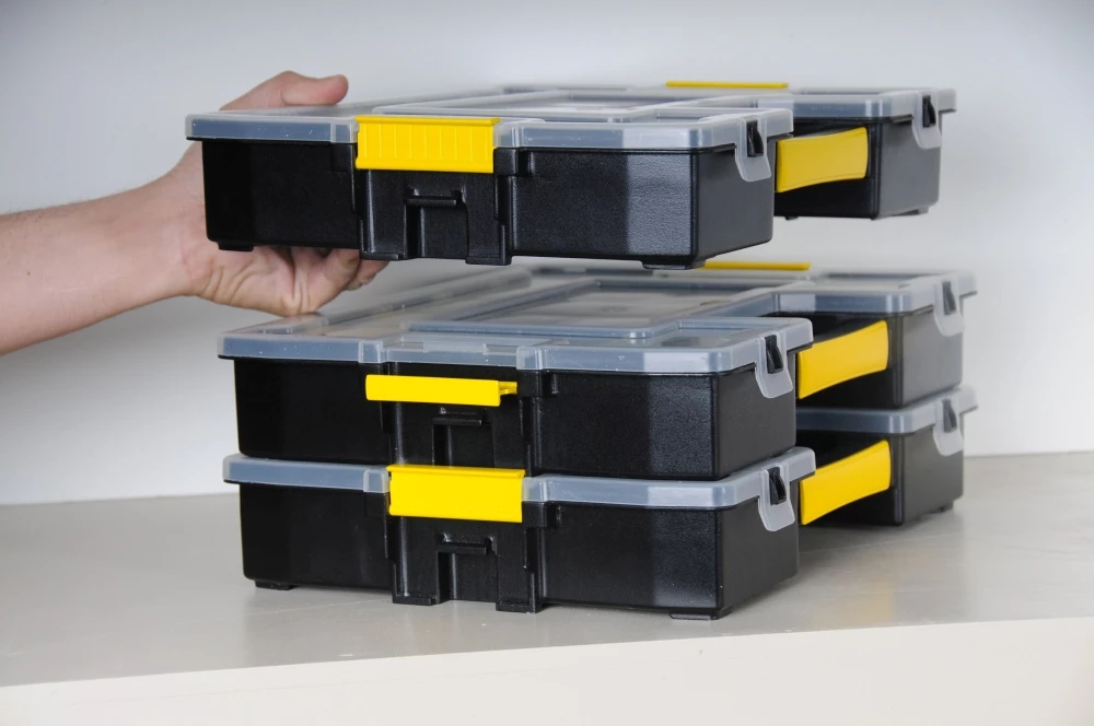 Organizator veglash Stanley Sortmaster Junior 1-97-483 29.2×37.5×6.7 cm gri/verdhe