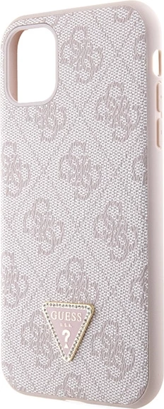 Mbështjellës Guess GUHCN61P4TDSCPP për iPhone 11/XR, Crossbody 4G Metal Logo, Rozë me rrip