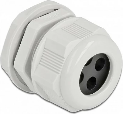 Glandë kabllosh DeLOCK PG21, 4 hyrje, Ø kabllo 6 mm, IP68, 2 copë, gri