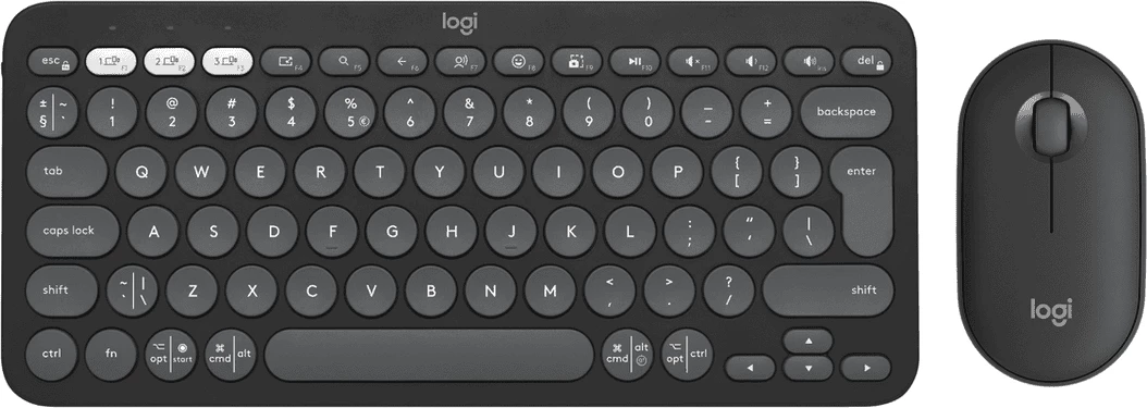 Set maus dhe tastierë Logitech Pebble 2 920-012239 US-Int layout, e zezë