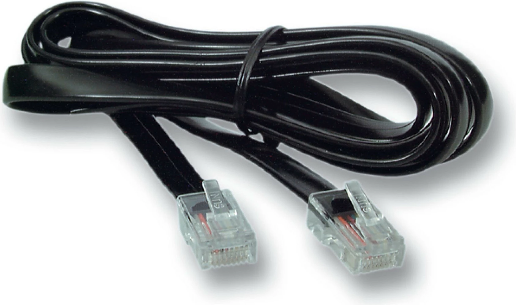 Kabllo modulare EFB Elektronik RJ10-RJ10, 15 m, e zezë