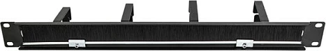 Panel menaxhimi kabllove LogiLink 19" 1U, 4 unaza çeliku, i zi