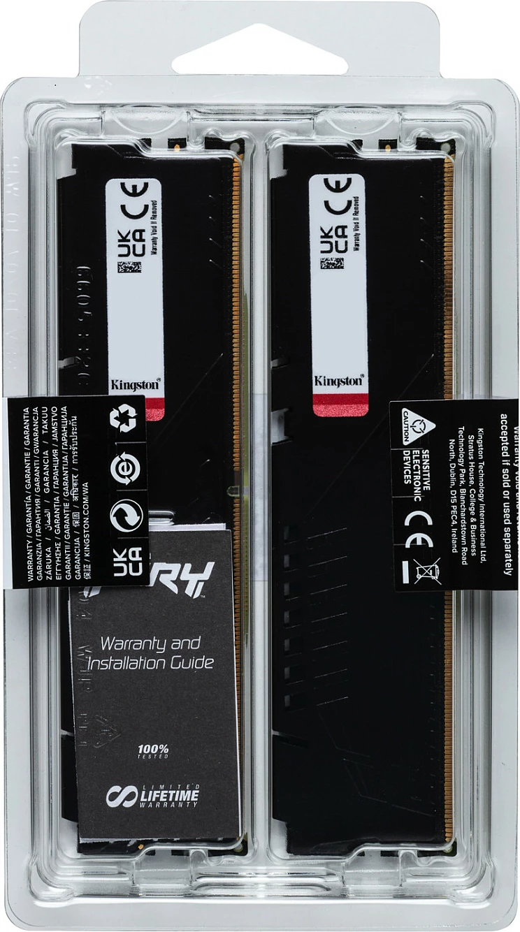 RAM Memorje Kingston FURY Beast DDR5 64GB (2x32GB) 6000MT/s CL36 DIMM, e zezë