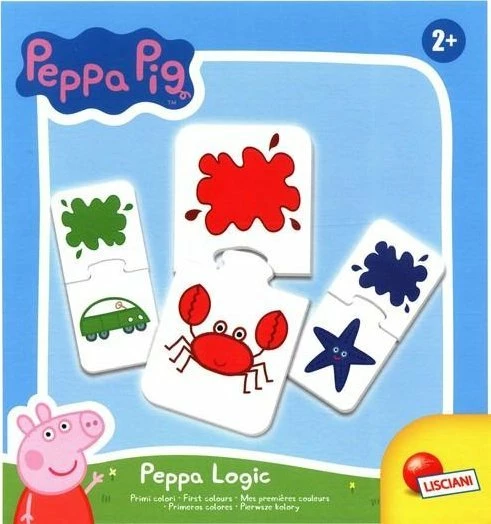 Lojë logjike puzzle Lisciani Peppa Pig Peppa Logic 3+ shumëngjyrëshe set 2 lojëra