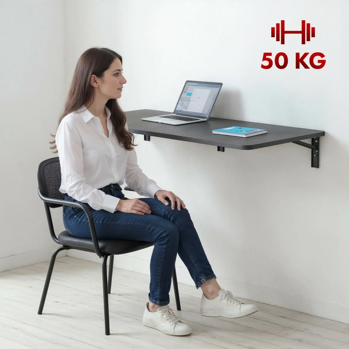 Raft i palosshëm muror, Maclean MC-128 B, 100x40 cm, ngarkesë 50 kg, i zi