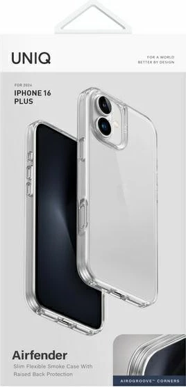 Mbështjellës UNIQ Air Fender për iPhone 16 Plus, transparent