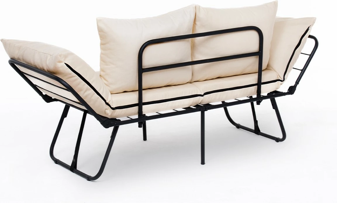 Divan-krevat dy ulëshe, Atelier del Sofa, Viper, ngjyrë krem e çelët