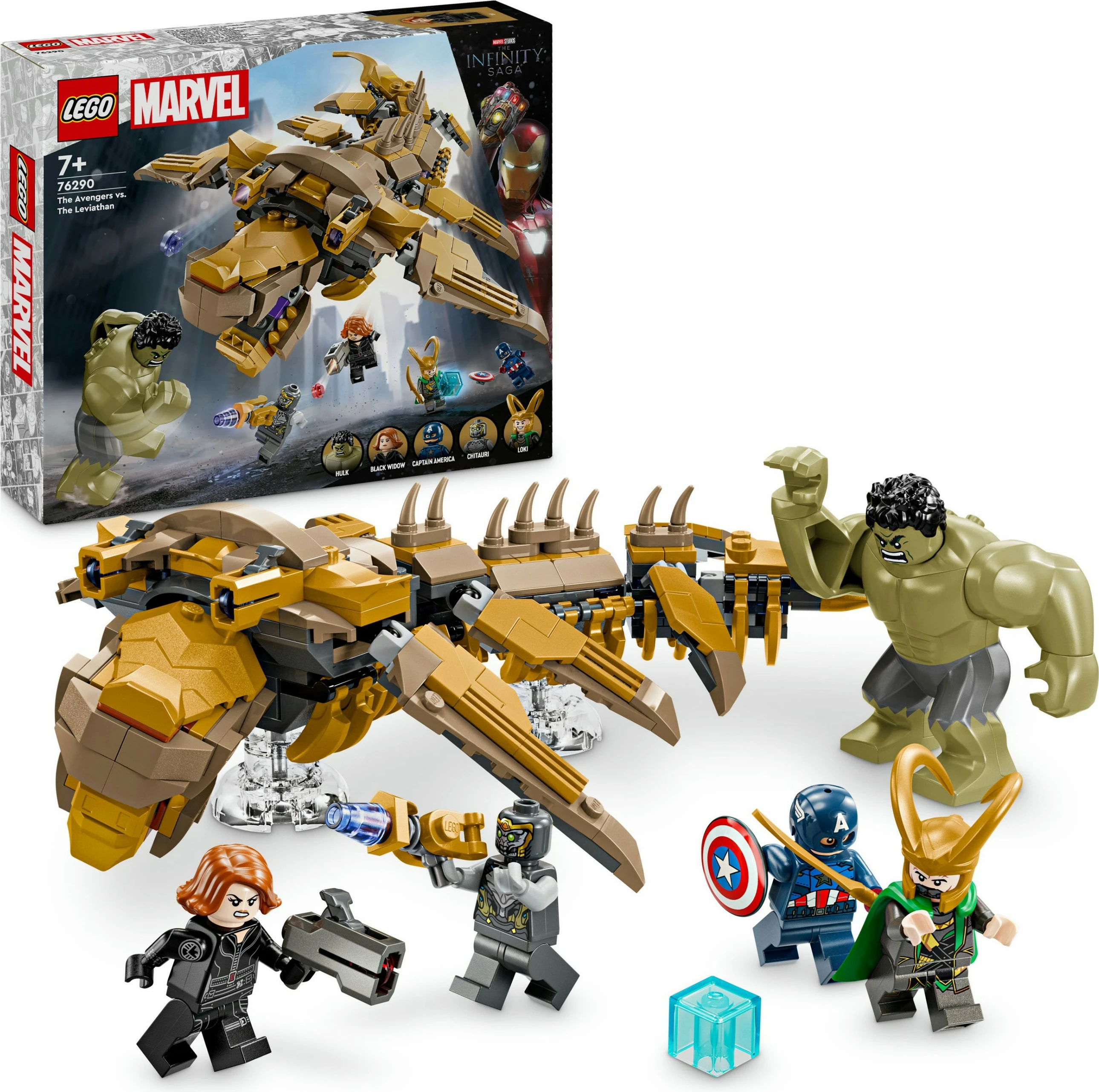 Set ndërtimi LEGO Marvel 76290 Avengers vs. Leviathan, 347 pjesë, multikolor