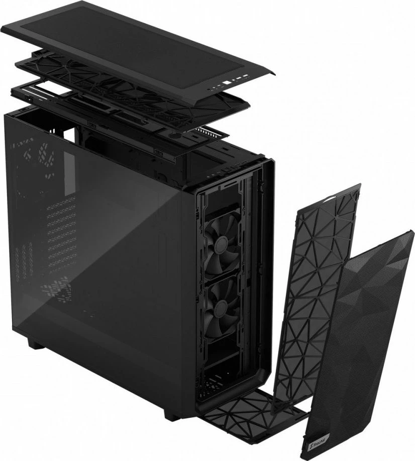 Kasë Fractal Design Meshify 2 XL TG Light Tint (FD-C-MES2X-02) Full Tower, E-ATX, USB-C, e zezë