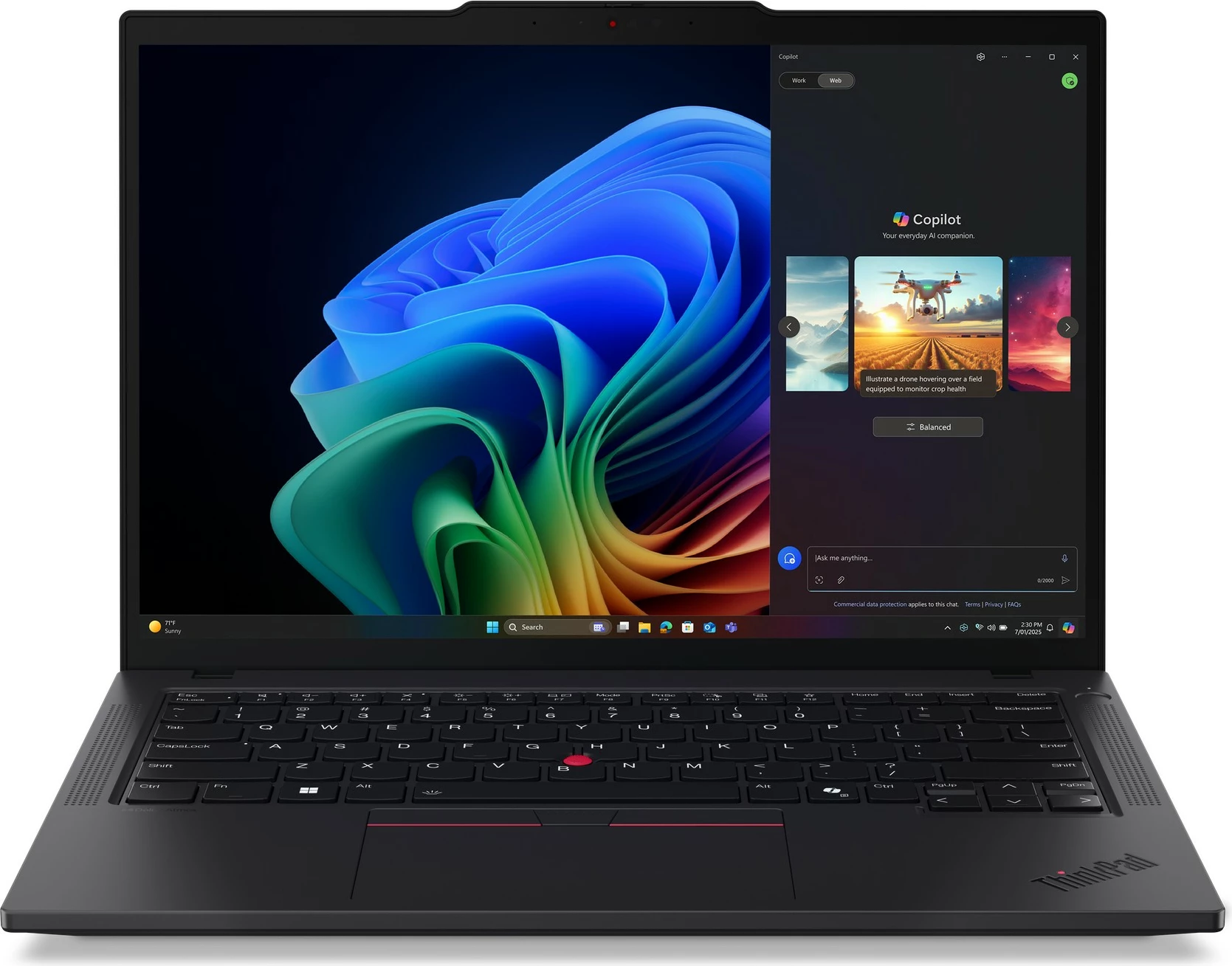 Kompjuter Lenovo ThinkPad T14 G6, AMD Ryzen 7 350, 32GB RAM, 1TB SSD, 14 inç, e zezë
