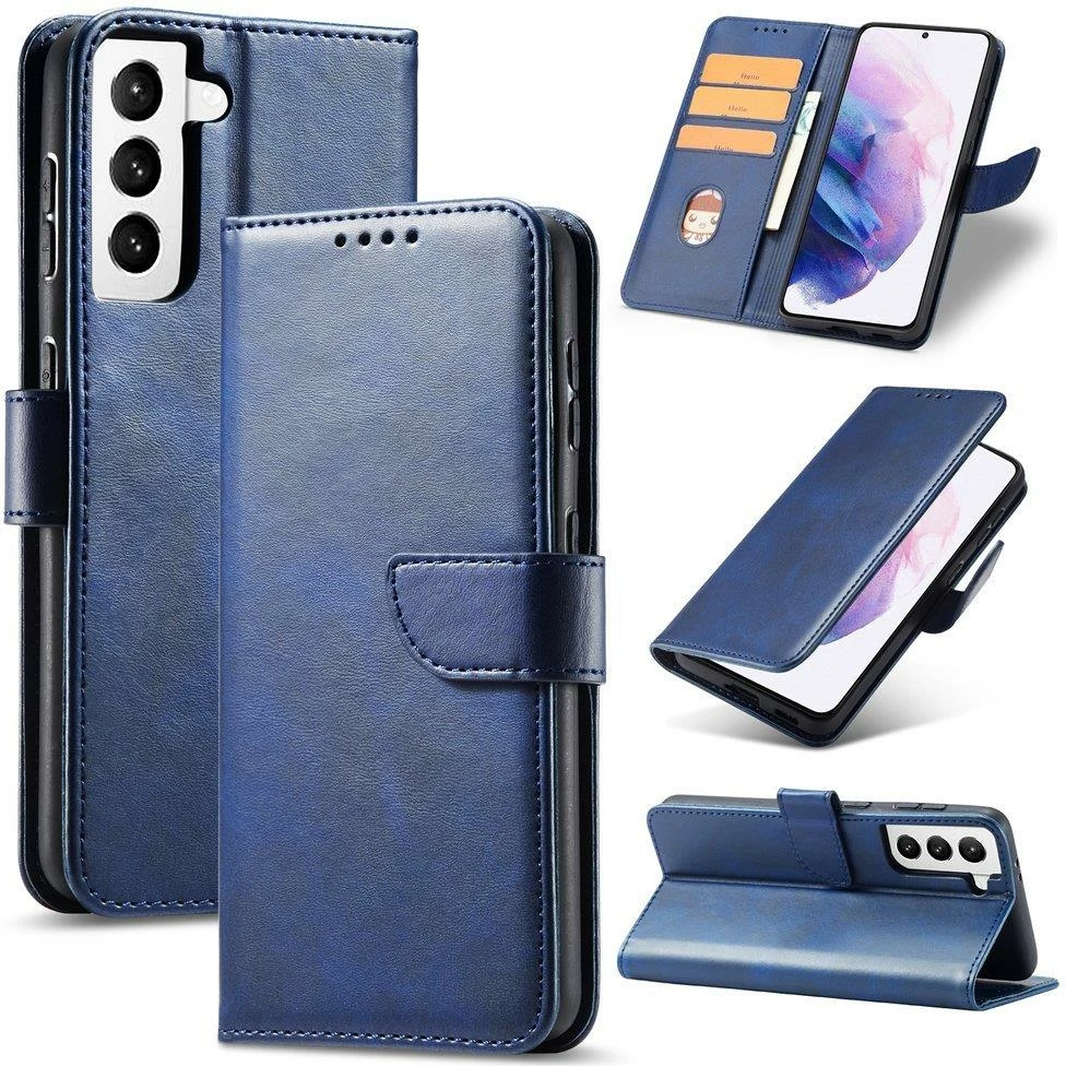 Mbështjellës Hurtel Magnet Case Elegant për Samsung Galaxy S22+, me kapak, kaltër