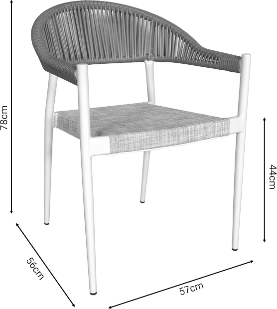 Set tavolinë me karrige për terasë Nares-Elation, alumin i bardhë, plywood natyral, 140x80x72.5cm, 5 pjesë