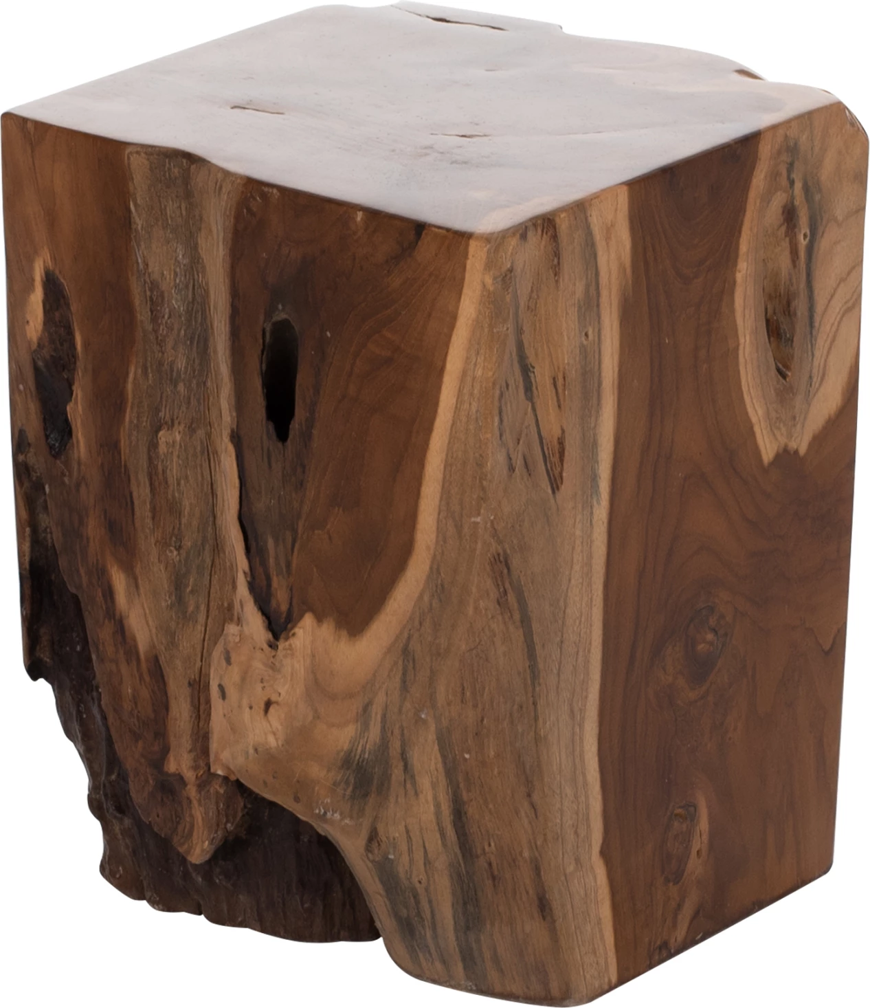 Karrige për bar FH7721 katrore, dru teak natyral, 30x30x40H