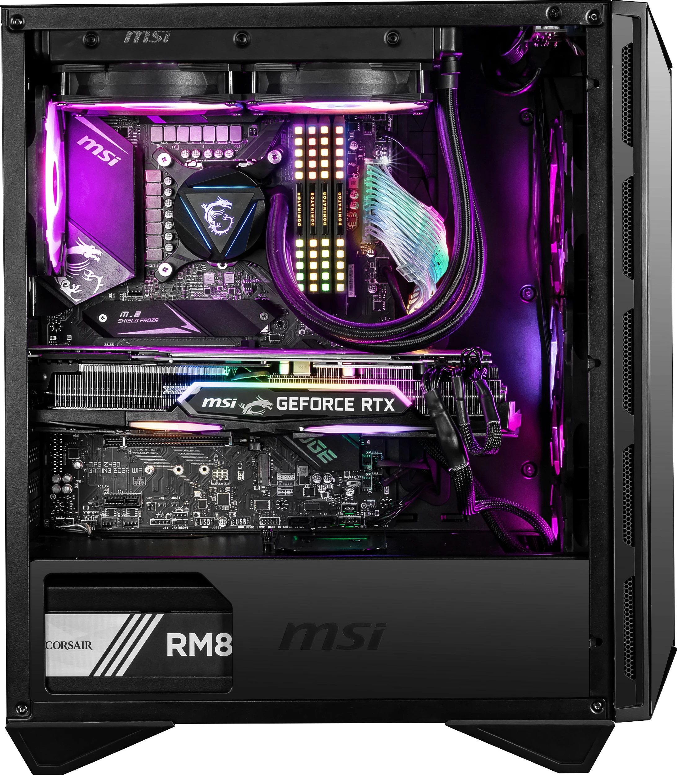 Kasë MSI MPG GUNGNIR 110R, midi tower, xham i temperuar, RGB, e zezë
