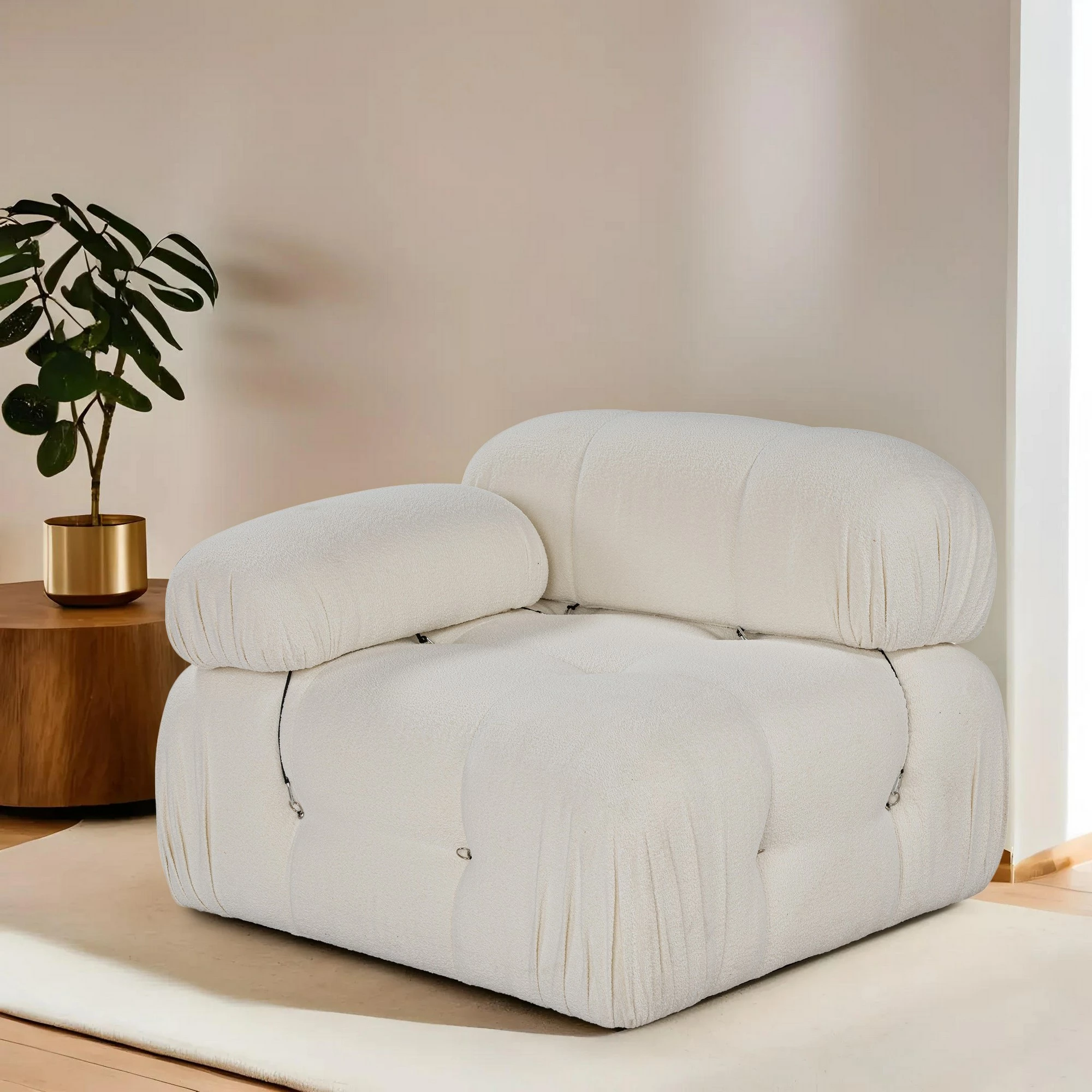 Karrige njëvendëshe Bubble L1, e bardhë, Atelier del Sofa