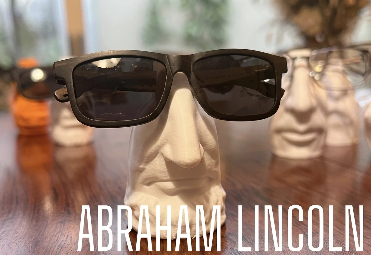 Mbajtëse për syza / Abraham Lincoln - e bardhë