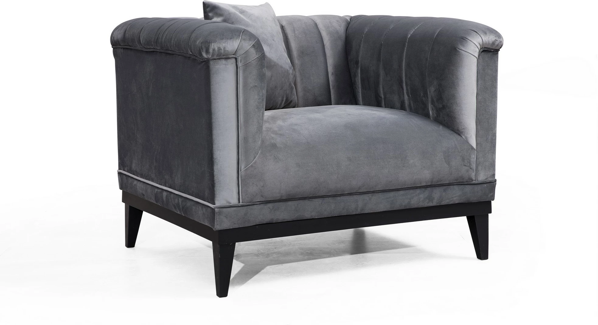 Karrige Wing Atelier del Sofa, trendy, ngjyrë gri e errët