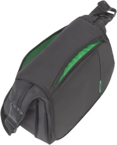 çantë messenger për kamerë DSLR RIVACASE 7450 PS, xhep për tablet 10.1\", poliester rezistent në ujë, e zezë