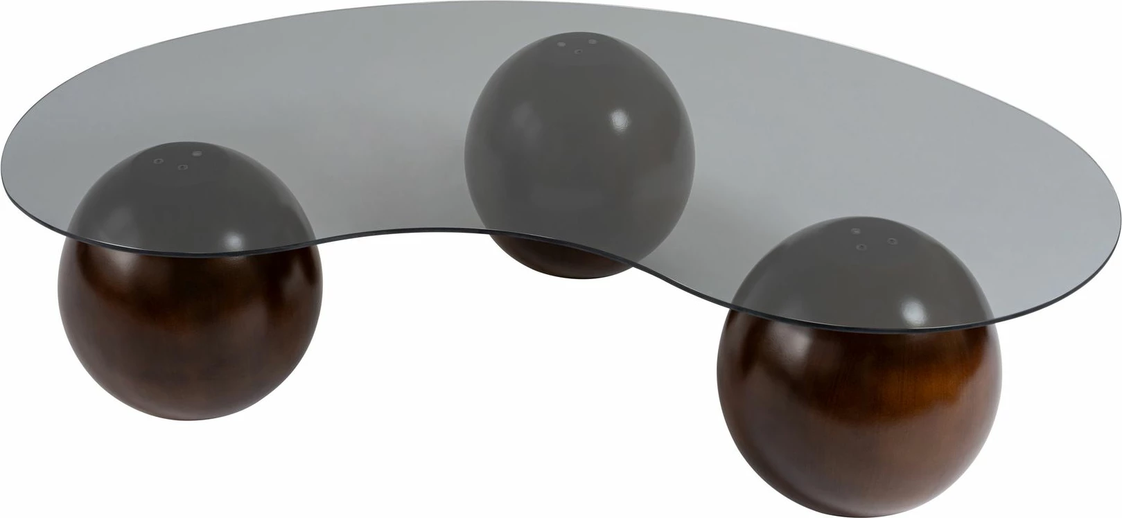 Tavolinë kafeje Skye Decor, sferë, ngjyrë arre, gri