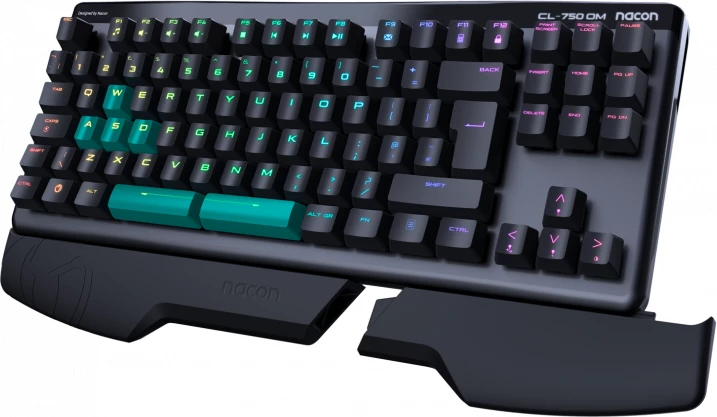 Tipkovnicë gaming Nacon CL-7500MUK, mekanike optike (blue switch), me kabllo, RGB, tournament, e zezë