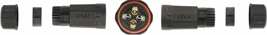 Lidhës kabllo DeLOCK 4-pin IP68 i papërshkueshëm nga uji, për jashtë, Ø 4.5–7.5 mm, i zi