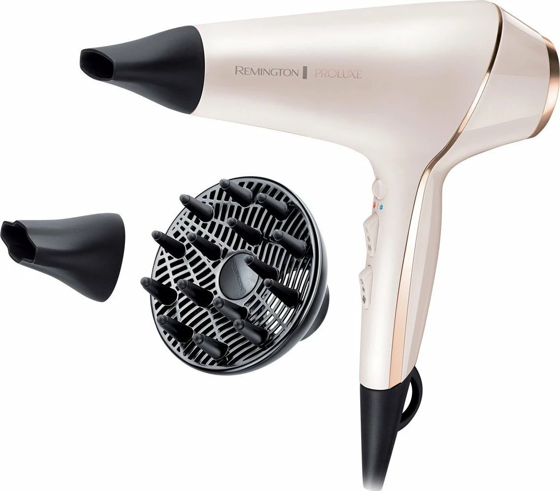 Tharëse flokësh Remington PROluxe AC9140 2400W me jonizim, me difuzor, e bardhë