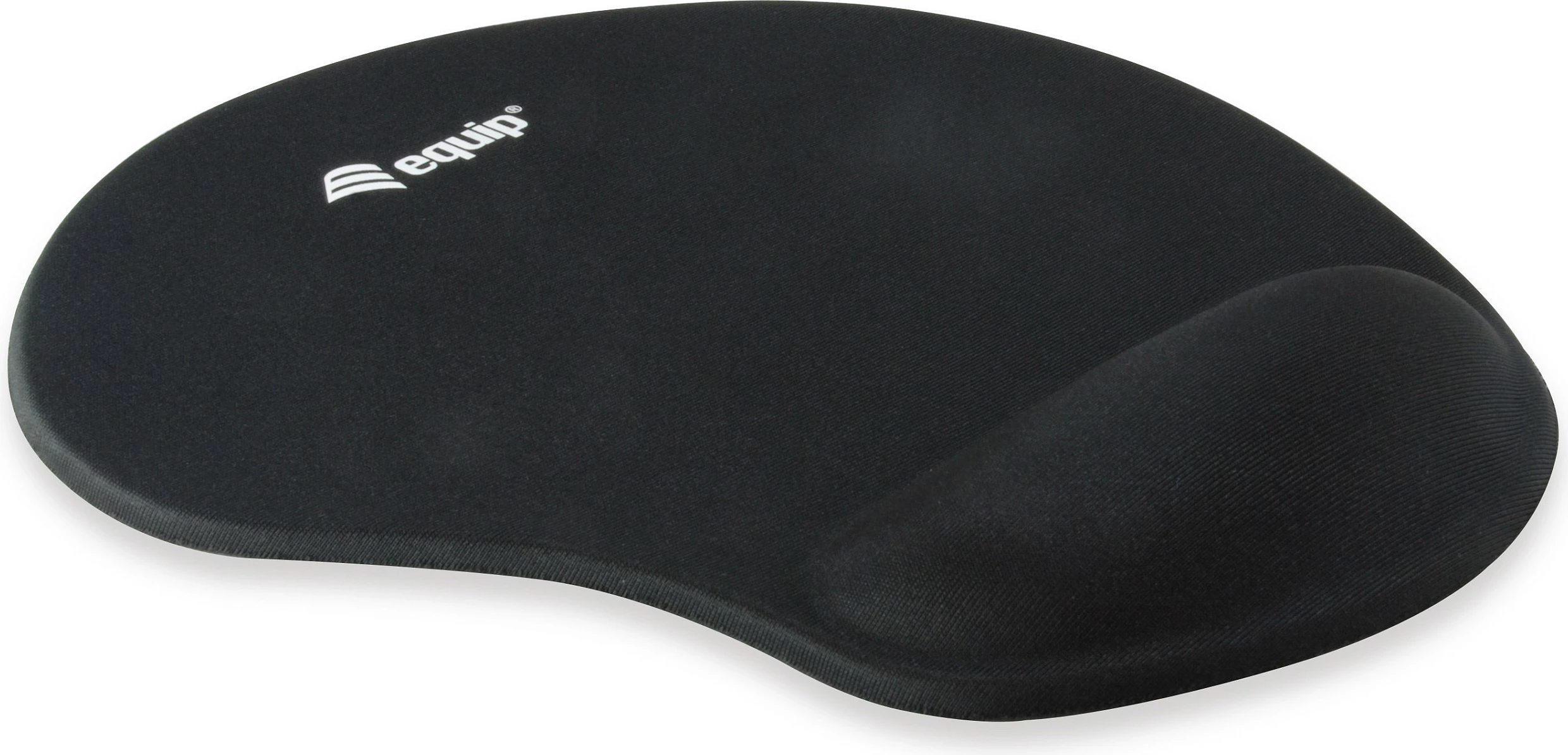 Mauspad Equip Gel, i zi, me mbështetje për dorë, material gel, bazë që nuk rrëshqet