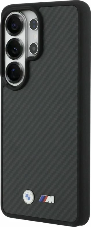 Kapak telefoni BMW M Kevlar Logo MagSafe për Samsung Galaxy S26 Ultra, i zi