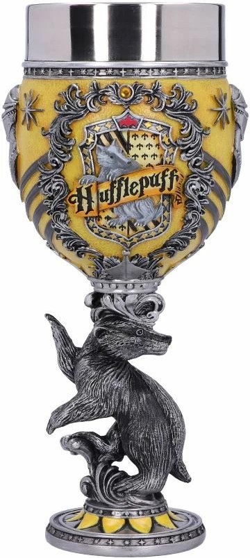 Krigë koleksionuese NEMESIS NOW Harry Potter Hufflepuff, e derdhur në rrëshirë dhe e pikturuar me dorë, verdhë/zezë