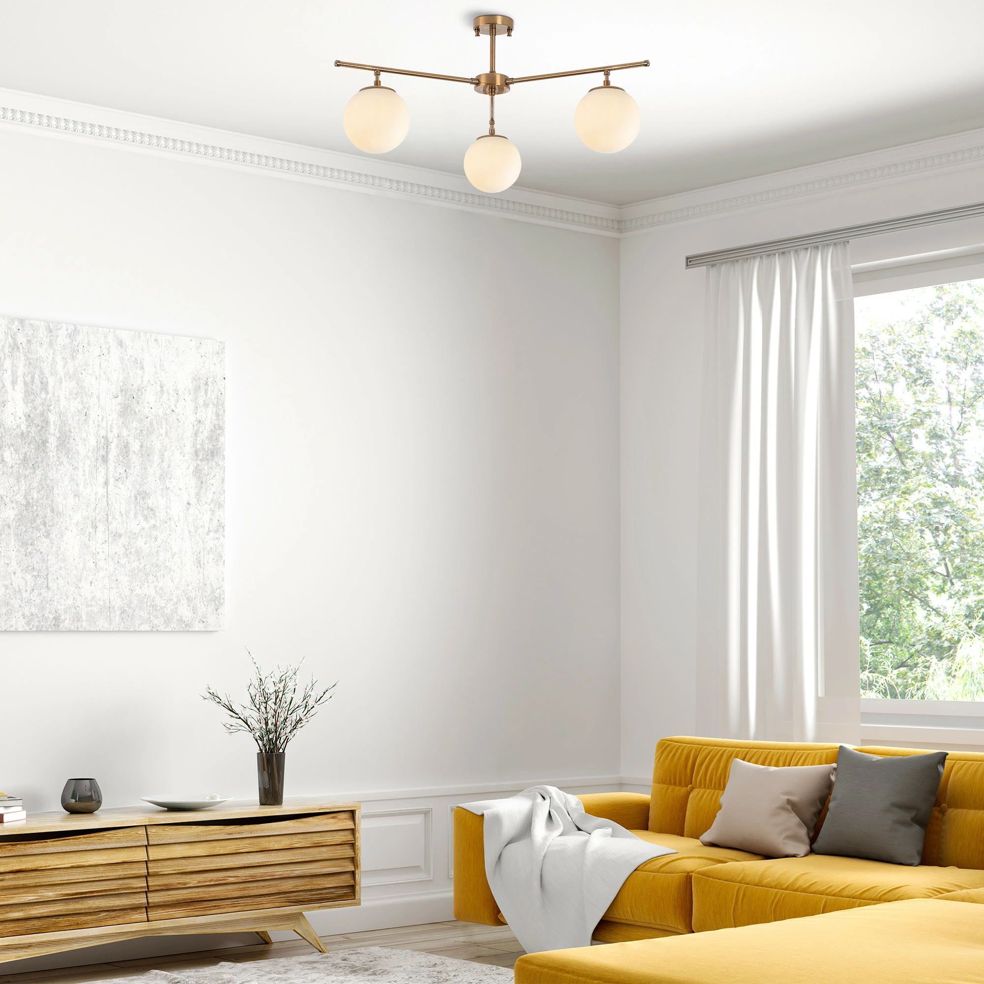 Llambë tavani Opviq, Atmaca - 10260, vintage, 70x70cm
