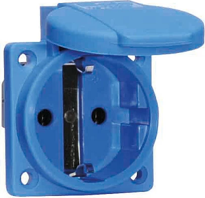 Prizë Schuko Bals 71094, 16A 250V, IP54, 2P+PE, blu