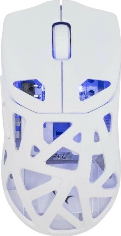 Maus gaming White Shark Dagonet, wireless/USB-C, 24000 DPI, RGB, i bardhë