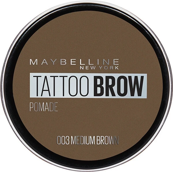 Xhel për vetulla Maybelline Tattoo Brow Waterproof Pomade, 03 Medium Brown, 4g