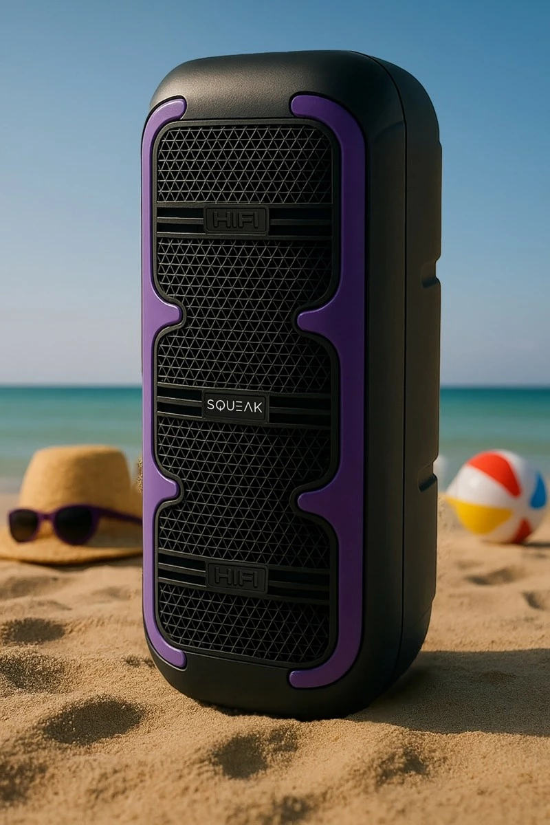 Altoparlant Bluetooth SQUEAK SQ1009 BeatOne 45 W, Bluetooth 5.3, USB-C, karaoke, 10 orë bateri, i zi