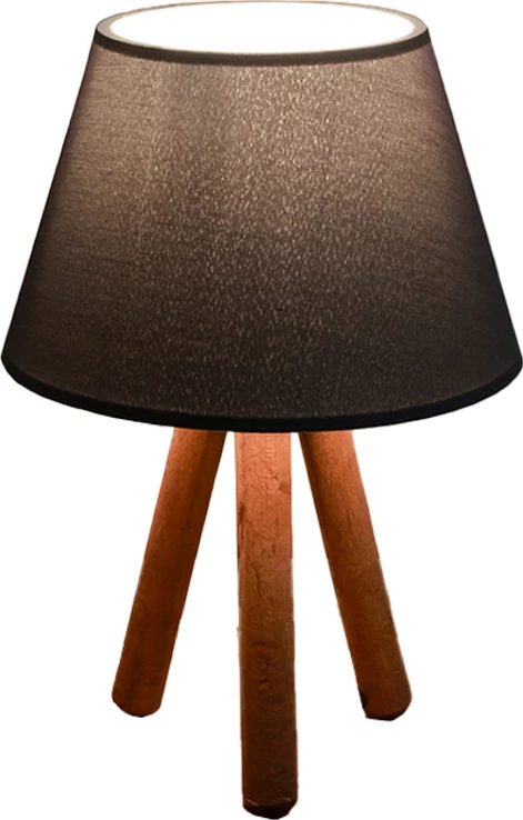 Llambë tavoline PWL-1071 Ε27, ngjyrë e zezë-arrë, D22x32cm