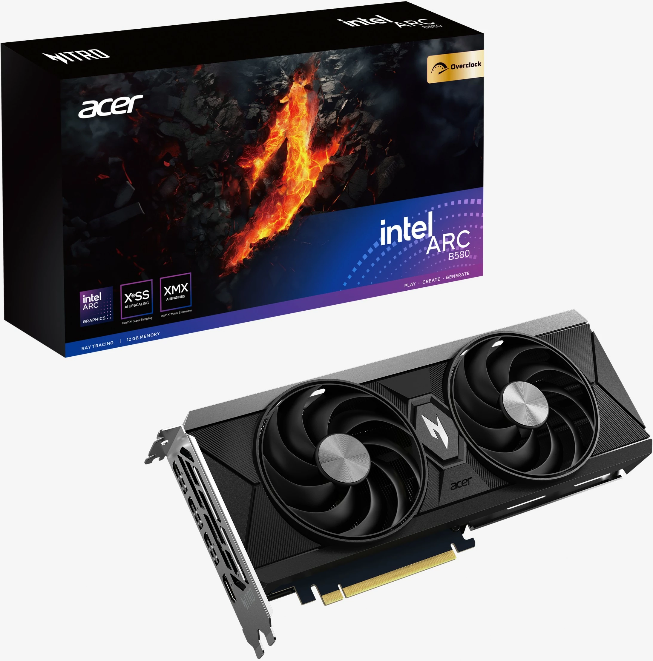 Kartelë grafike Acer B580 12GB ARC Nitro OC GDDR6