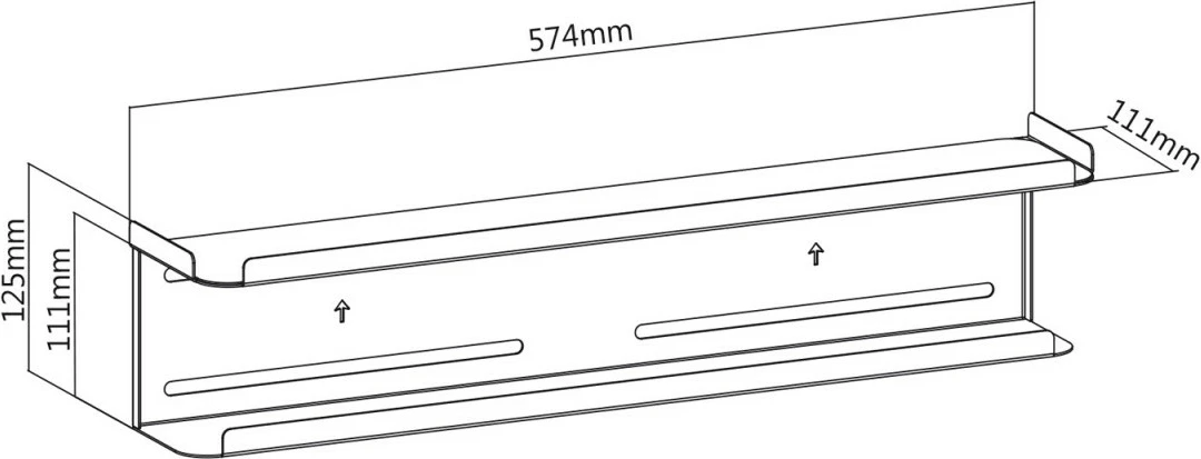Raft murale/mbas TV, Maclean, MC-904, 2-në-1 me dy nivele, ngarkesë 2 kg, e zezë